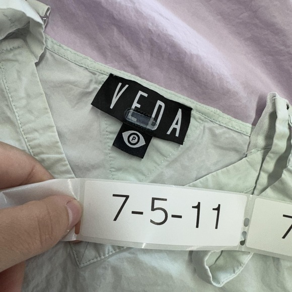 Veda Dress Womens P XXS Fiesta Pastel Fiesta Colorblock Midi Cotton Summer Boho - Picture 5 of 9